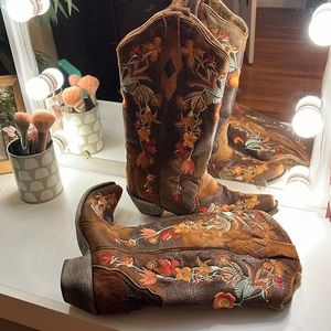 Colorful Floral Corral boots